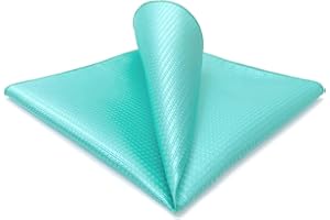 S&W SHLAX&WING Fazzoletto da Taschino Uomo Colore Unito Blu Verde e Giallo Taglia XL per Matrimoni