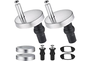 KUKUPOW 2 Pezzi Viti per Sedile del Water, Cerniere Tavoletta WC, Cerniera di Ricambio per Sedile WC, Raccordi a vite per Coperchio WC in Acciaio Inox, Cerniere Tavoletta WC