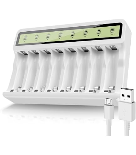 Czvv Pile Ricaricabili AAA Litio1,5V - Caricatore 4 Slot Intelligente LED Con 4 Pezzi Batterie Lithium Alta Capacità 1100mWh - Caricabatterie Ricarica Rapida 2H, 1300 Cicli, Durata Ultra Lunga 10 Anni - 3
