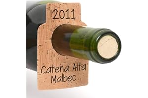 Bar Amigos Lot de 24 étiquettes en liège pour bouteille de vin - Étiquettes vierges pour étiquette n'importe quelle bouteille stockée dans une boîte de rangement