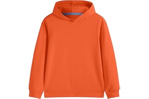 Hercugifts Cotton Kids Hoodie Light Weight Sweatshirt (Thin) Long Sleeve Boys Girls Fall Spring Pullover Clothes for Toddlers