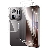 DXULWLM 3 + 2 Pieces Tempered Glass for Oppo Find X9 Pro, with Camera Lens Protector, HD Transparent, 9H Hardness, Bubble-Fre