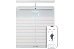 WITHINGS Body Scan – waga sieciowa WLAN do poprawy zdrowia, waga osobowa BIA, analiza składu ciała, tkanki tłuszczowej, masy mięśniowej, zawartości wody, elektrokardiogramu, biała
