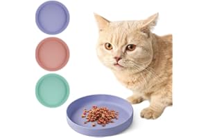 Adiwo Platos para Mascotas, Silicona Grado Alimenticio para Gatos y Perros, Plato para Gatos Poco Profundo Ancho Tazón, Cuencos Comida Seca y Húmeda para Gatos, Perros y Mascotas (Morado)