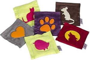 4cats Cuscino con Motivo a Forma di Erba, per Gatto, Multicolore, Vari Colori