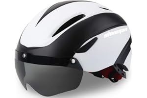 Shinmax Bike Helmet Men Women Cycle Helmet CE Certified Cycling Helmet with Detachable Magnetic Goggles Visor Adult MTB Helmet Adjustable Bicycle Helmet Road Safety Protection Ski Snowboard 56-61 cm