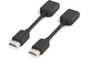 OHVBAEON 2PCS HDMI Extension Cable 12cm 4K HDMI Extender Male to Female HDMI Cable Adapter Compatible with TV Stick, Roku Stick, PS5, PS4, Xbox360