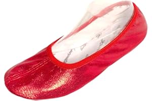 LAPPADE Chaussures de Gymnastique Chaussons de Danse Ballerines pour Femmes Hommes Filles garçons avec Semelle en Caoutchouc avec Paillettes