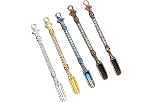 CALLYSONIC Lot de 5 mini cuillères à poudre en alliage de zinc - Mini cuillère à poudre squelette avec diamant - Pour médicaments, épices, sable, sels, fournitures de cuisine