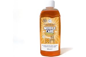 Betti Clean - Mobile Care Power Olio per Legno da Interno 500ml. Olio per Mobili, Ravviva Legno, Restauro Mobili Legno. Trattamento Protettivo Naturale Legno. Panno Incluso