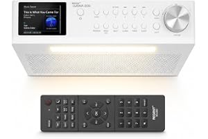 Ferguson Regent 200 Köksradio Inbyggd Dab Radio med Bluetooth FM/DAB-radio med LED-list Kök, Färgskärm, Kökstimer, Bluetooth, Perfekt Undermonterad Radio för Köket, Färg: