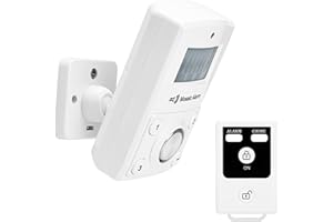 MOSAIC ALARM 135dB Motion Sensor Intruder Burglar Alarm for Indoor Home Security. Portable Battery Operated Alert for Travel, Camp. Cordless Loud Sound PIR Motion Detector Garage Shed Siren MH105 Kit with Remote