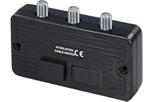 MYWALL Commutateur pour installations BK et Sat - Prise F - 2 Prises F (1 commutateur)