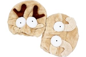 Abcsea 2 Pezzi Asciugamano Capelli Turbante, Asciugamano da Bagno per Capellii, Turbanti Asciugacapelli, Asciugamano per Asciugare I Capelli, Alci e Pecore