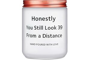 WOMPOLLE Funny 40th Birthday Gifts for Women,40th Birthday Gifts for Women Wife Daughter Sister Girlfriend,Scented Candle Gift for Female Auntie Sister Friend Coworker