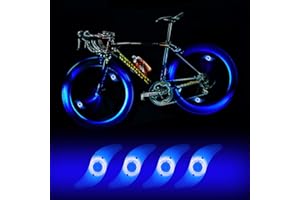 yifengshun Lot de 4 lumières de Roue de vélo Rouges imperméables Lampe LED Pneu de vélo avec 3 Modes de Clignotant pour vélo de Montagne vélo Adulte et Enfant