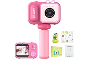 Ukuu Kinderkamera für Hochauflösende Fotos & Videos - Spezialeffekte, Ausklappbare Selfie-Kamera mit Stativ und 32 GB TF-Karte für Kinder von 3-12 Jahren