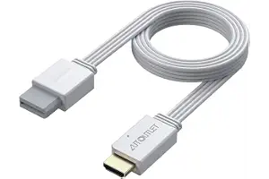 AUTOUTLET Wii Adaptador HDMI, 1080P/720P Wii a HDMI 150cm Plug and Play | Adaptador HDMI para Wii con salida de cable macho HDMI, compatible con Wii, Wii U, HDTV y monitor