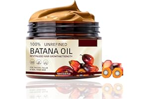 Baorder Huile de Batana brute pour la croissance de la santé des cheveux, 100% naturel, pur, non raffiné, authentique huile de Batana biologique pressée à froid, prévenir la perte de cheveux