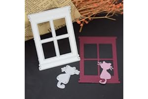GEMINI_MALLL Gemini_mall® Cutting Dies, Window Cat Cutting Dies Metal Embossing Stencil For Scrapbooking DIY Album Paper Card Art Craft Decor (Window Cat)
