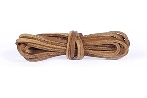 Kaps Cordones de Cuero, Cordones de Zapatos de Cuero 100% Piel Legítima, Fabricados en Europa, 1 par, Múltiples Colores y Longitudes