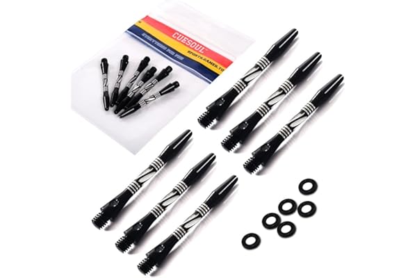 CUESOUL 2 Sets 2BA Medium Aluminum Dart Shafts Dart Stem with O'rings (DS-008