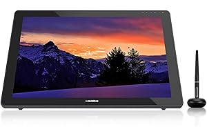 HUION Nuova Kamvas 22 Tavoletta Grafica con Schermo La più Recente Stilo senza Batteria PW517 8192 Pressione della Penna Supporto Android 120% sRGB Pellicola Opaca Antiriflesso - 21,5 pollici