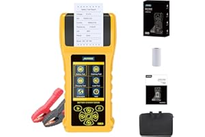 AUTOOL Testeur de Charge de Batterie 12V/24V 20-3000 CCA Système de Démarrage et de Charge Analyseur de Batterie Outil de Numérisation Avec Imprimante Pour Camions lourds, Voitures, Motos et Plus