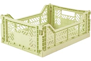 AYKASA Ay-Kasa, cassetta pieghevole, stabile, in plastica, impilabile, melone, M (40 x 30 x 14 cm)