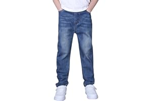 YoungSoul Jungen Jeanshosen - Jeans mit Abschürfungen - Kinder Hose mit elastischem Bund Gr. 128-176