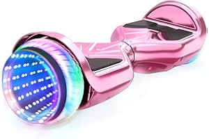 SISIGAD Offroad Hoverboard Kinder Adults mit Bluetooth-Lautsprechern 3D-LED-Licht, 6.5 Inch Reifen Leistungsstarke große Batterie Hoverboard, verbesserte Sicherheit，Gift for Child