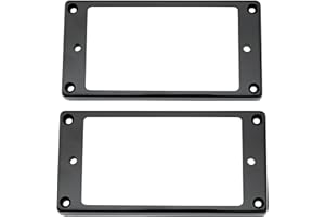 Musiclily Pro Plastic Flat Bottom Humbucker Pickup Mounting Rings Set for Electric Guitar, Black