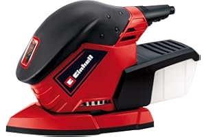 Einhell TE-OS 1320 LEVIGATRICE ORBITALE PALMARE (tensione 220 V, potenza 130 W, platorello 150 x 150 x 100 mm, Inclusi 3 fogli carta abrasiva)