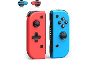 Vinkarpe Switch Controller, 2er-Set Wireless Gamepads für Switch/Switch OLED/Lite mit Wake-up/Dual Vibration/6-Achsen Gyroskop/Screenshot - Blau und Rot