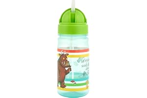 The Gruffalo 400ml Kids Water Bottle with Dome Lid & Flip-Up Integrated Straw - BPA-Free, Leak-Proof Design, Perfect for School & Outdoor Activities, Green
