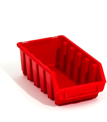 Lot De 5 Boîtes De Rangement ERGO-Box Avec Bec - Taille 4 - Noir - Dimensions 20,4x33x15,5 Cm - Empilables Et Emboîtables
