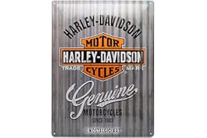 Nostalgic-Art Retro Blechschild, Harley-Davidson – Metal Wall – Geschenk-Idee für Motorrad-Fans, aus Metall, Vintage-Design zur Dekoration, 30 x 40 cm