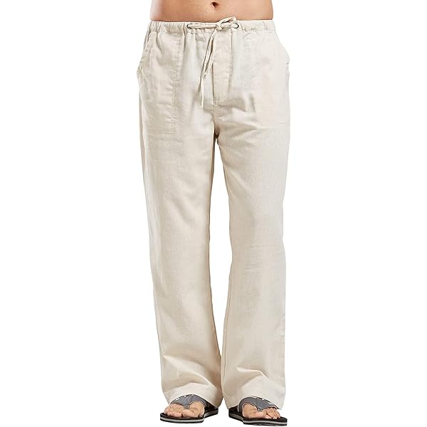 VANVENE Linnen broek voor heren, casual yogabroek, lichtgewicht, trekkoord, relaxte pasvorm, hiphopbroek M-4XL, Zwart, XXL VANVENE Linnen broek voor heren, casual yogabroek, lichtgewicht, trekkoord, relaxte pasvorm, hiphopbroek M-4XL, Zwart, XXL