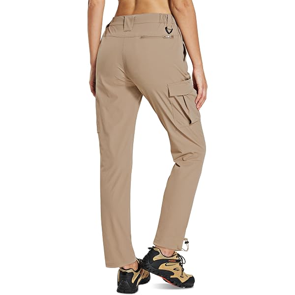 TBMPOY Women's Lightweight Hiking Pants – Water-Resistant, Quick-Dry, 4-Way Stretch With Zipper Pockets & Adjustable Ankles