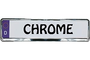 CARSTYLING XXL Cadre pour plaque d'immatriculation design chrome 1 pièce