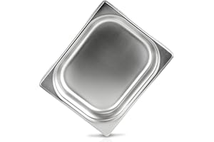 jokobela GN-Behälter :: ungelocht :: geeignet für Gaggenau, Miele und Siemens Dampfgarer (Edelstahl, Spülmaschine geeignet, Gastronorm 1/2, B 32,5 x T 26,5 x H 6,5 cm)