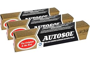 UPTOHIGH Autosol 3pk Metal Polish (75ml x3) For Chrome Aluminium Stainless Steel Brass Copper etc