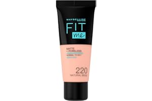 ‎MAYBELLINE Maybelline New York Make Up, Fit Me. Matte + Poreless Make-Up Nr. 220 Natural Beige, Mattierend und porenverfeinernd, Alle Hauttypen, 30 ml