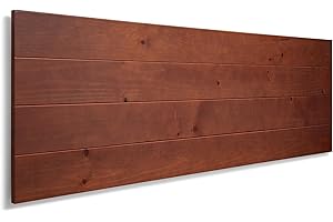 SUENOSZZZ-ESPECIALISTAS DEL DESCANSO Cabecero de Cama de Madera TREVINCA Color Nogal para Pared. Cabecero de Tablas Horizontales. Estilo Vintage, para Camas de 150