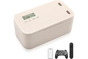 Neulriscn Timer Lock Box, Safe Timed Lock Box, Phone Lockbox with Timer, Unplug from Phones, Video Games, Social Media, Snacks & Cravings, Timed Lockable Storage Boxes for Better Habits (Beige)