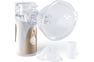ASOWAY Nebulizador Portatil Inhalador, Inhaladores Eléctrico para Niños y Adultos, nebulizador de malla silencioso de tamaño bolsillo con Boquilla y 2 Mascarillas
