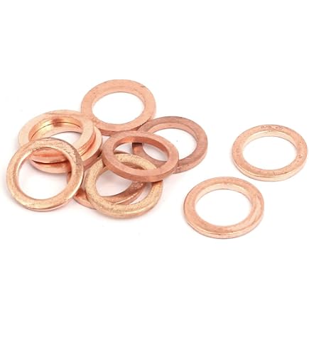 Lot De 10 Rondelles/joints Torique En Cuivre Plat - 18x8x2 Mm - Uxcell