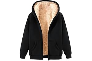 DUHGBNE Piumino Donna Invernale con Cappuccio Cotton Tinta Unita a Maniche Lunghe Corto Calda con Zip e Tasca Cappotti Elegante Outdoor Giacca Casual Cappotto Cappuccio