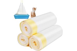 Hioph 30Pcs Cat Litter Tray Liners, Heavy Duty Cat Litter Tray Liners With Drawstrings, Scratch Resistant Cat Litter Bags for Medium Pet Cat Litter Box Liners 79 X 45CM