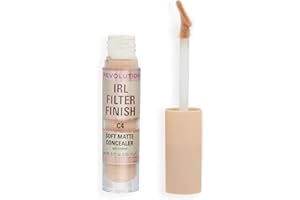REVOLUTION BEAUTY LONDON Makeup Revolution IRL Filter Finish Concealer, Medium to Full Coverage, Matte Finish, C4, Light Skin Tones, 6g